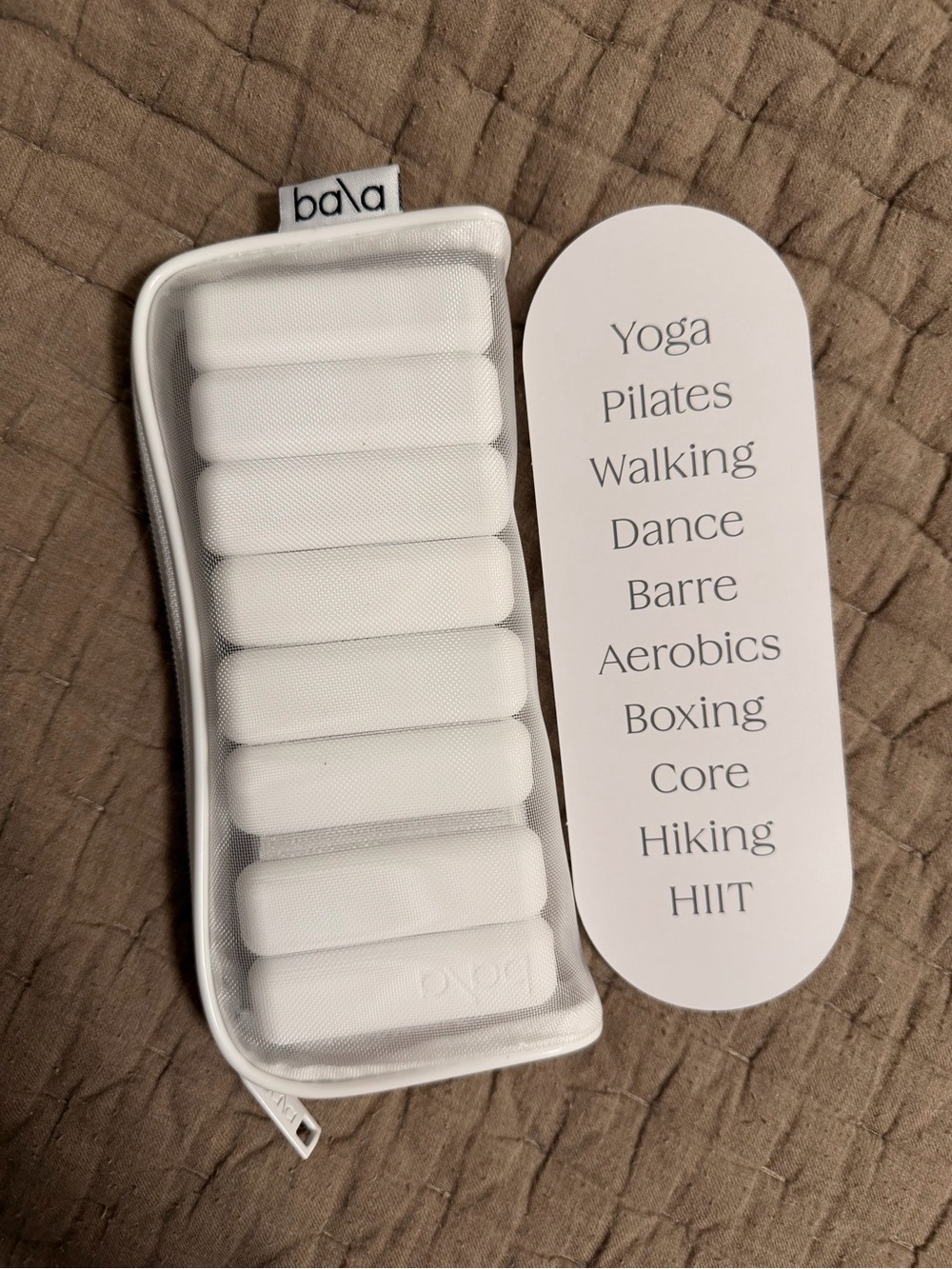 Bala White Wrist/Ankle Weights - Bala 1lb set